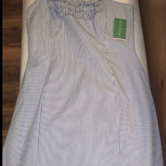 NWT, Lilly Pulitzer Halter Seersucker Dress, Size 8 - Picture 5 of 8